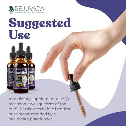 NoctuRest Natural Sleep-Aid with Valerian & Melatonin – Alcohol-Free Liquid for 2X Absorption