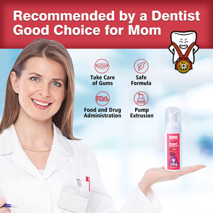 NOHOO Fluoride Free Foam Toothpaste for Kids – Strawberry & Canteloupe