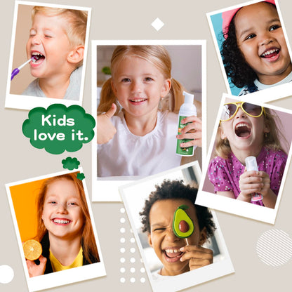 NOHOO Fluoride-Free Foam Toothpaste for Kids - Fruit Flavor (Orange & Watermelon) 60ml 4-Pack