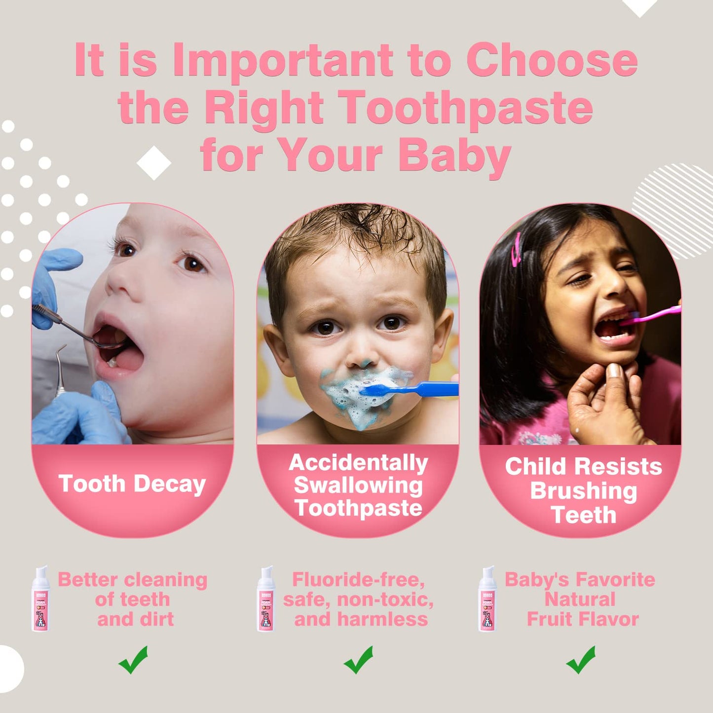 NOHOO Fluoride Free Foam Toothpaste for Kids – Peach & Cantaloupe