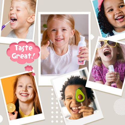 NOHOO Fluoride Free Foam Toothpaste for Kids – Peach & Cantaloupe