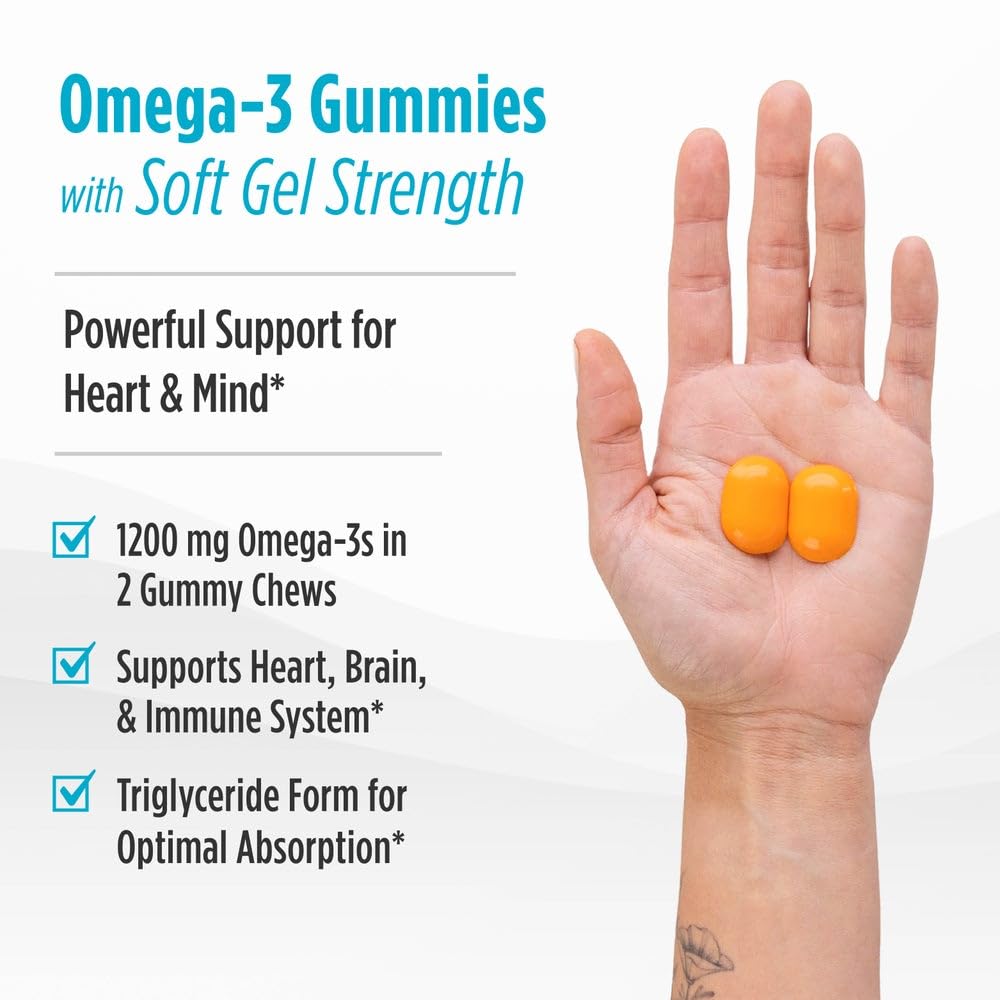 Nordic Naturals Zero Sugar Ultimate Omega Gummy Chews – Tropical Fruit Flavor, 54 Gummies, Non-GMO, 27 Servings
