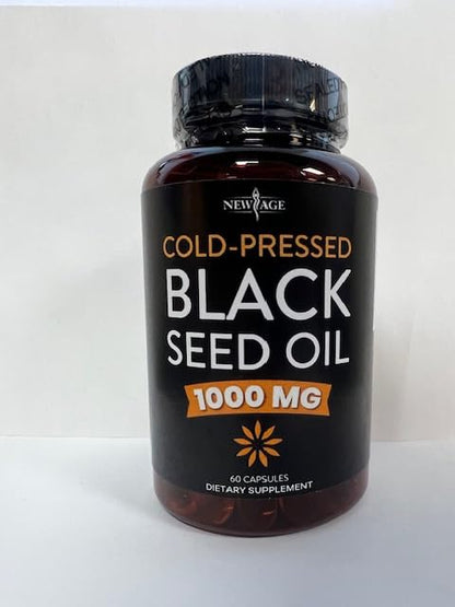 NEW AGE Black Seed Oil Softgel Capsules – Premium Cold-Pressed Nigella Sativa (Non-GMO, Vegetarian, 3 × 90)
