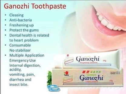DXN Ganozhi Toothpaste + Nona Manis Coaster Pack (5 Boxes) – 150g Each