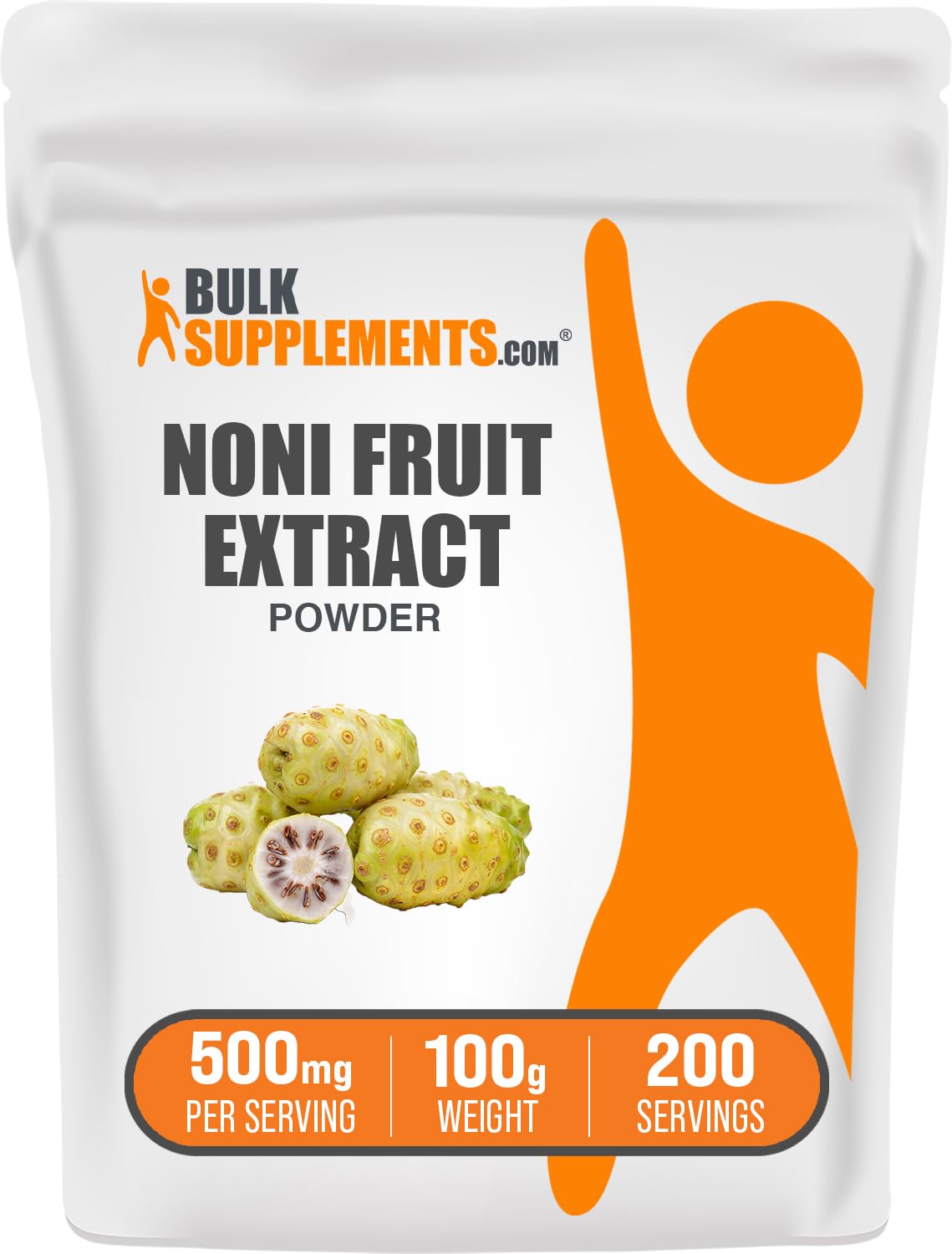 BulkSupplements Noni Fruit Extract Powder – 500mg per Serving, Gluten Free