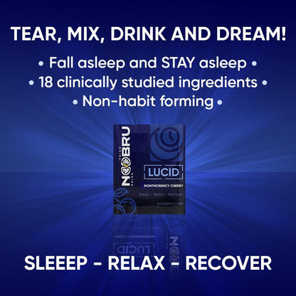 Noobru Lucid Nootropic Sleep Powder Drink – Deep Sleep & Lucid Dreams