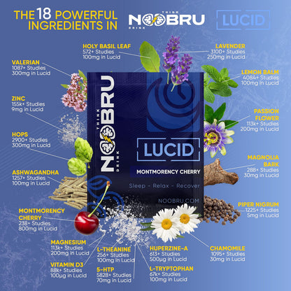 Noobru Lucid Nootropic Sleep Powder Drink – Deep Sleep & Lucid Dreams