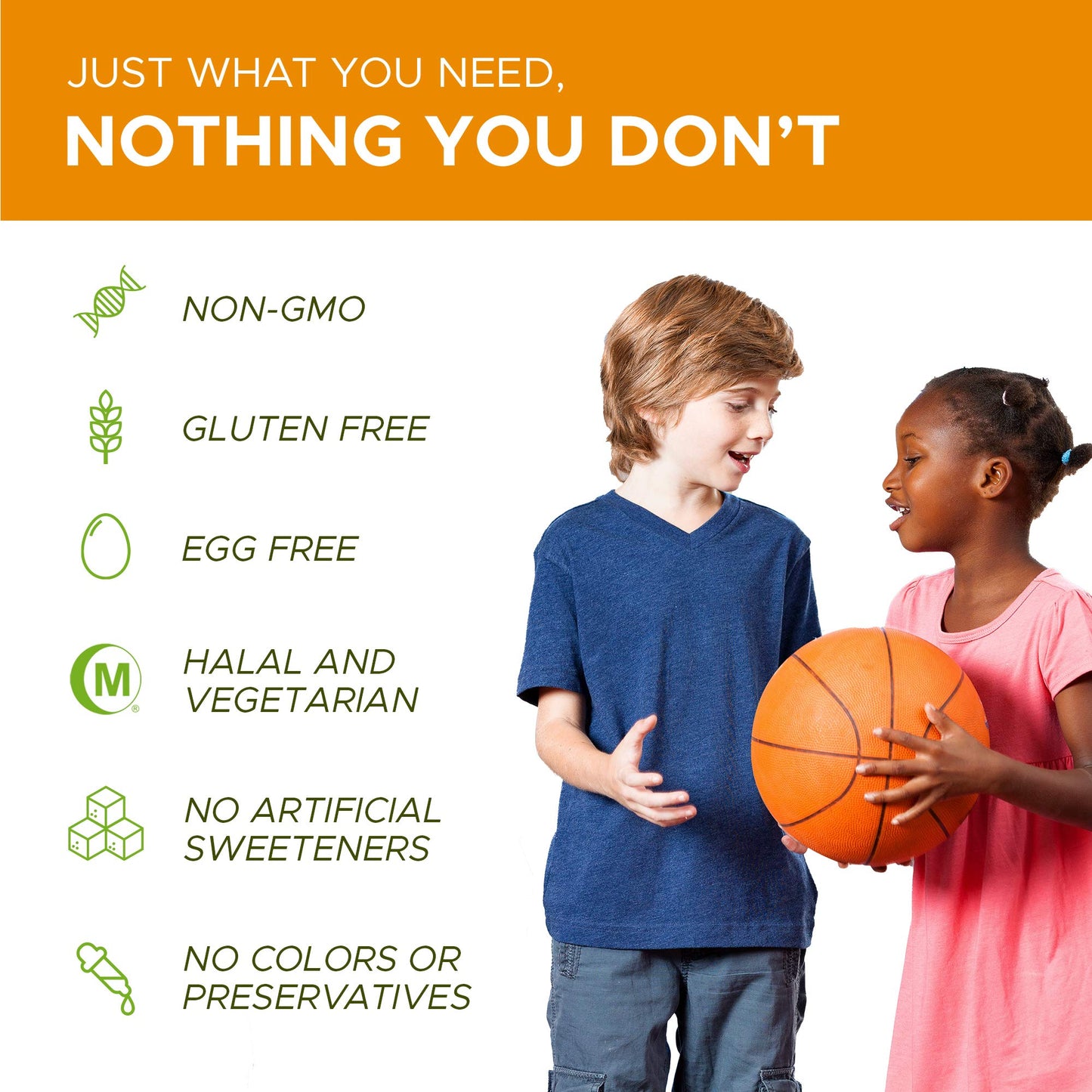 Noor Vitamins Halal Kids Multivitamin Chewable - Immune, Bone & Eye Health | Iron, Non-GMO, Gluten Free - 60 Count