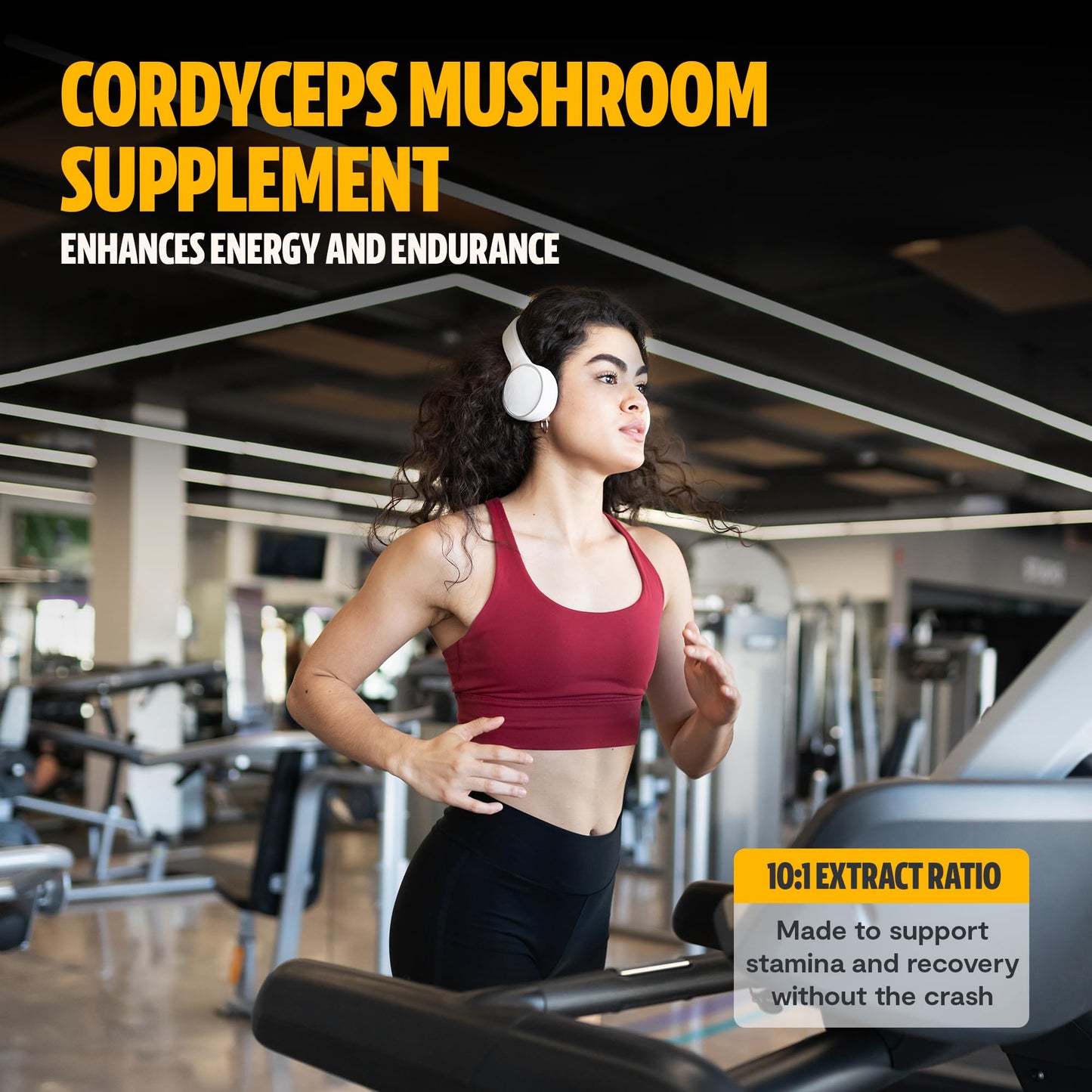 FreshCap Mushrooms Cordyceps Capsules 10,000mg | Energy Support & Nootropic