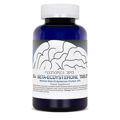 Nootropics Depot Beta Ecdysterone 50% Tablets (500mg) – Cyanotis Arachnoidea Extract, 30 Count
