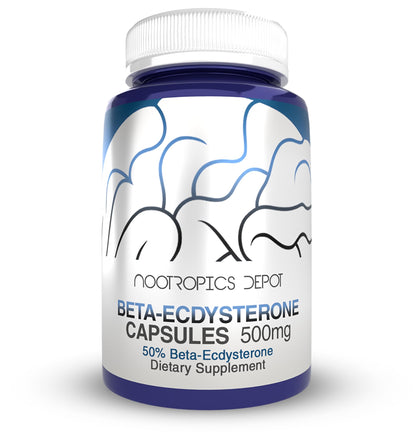 Nootropics Depot Beta Ecdysterone 50% Tablets (500mg) – Cyanotis Arachnoidea Extract, 30 Count