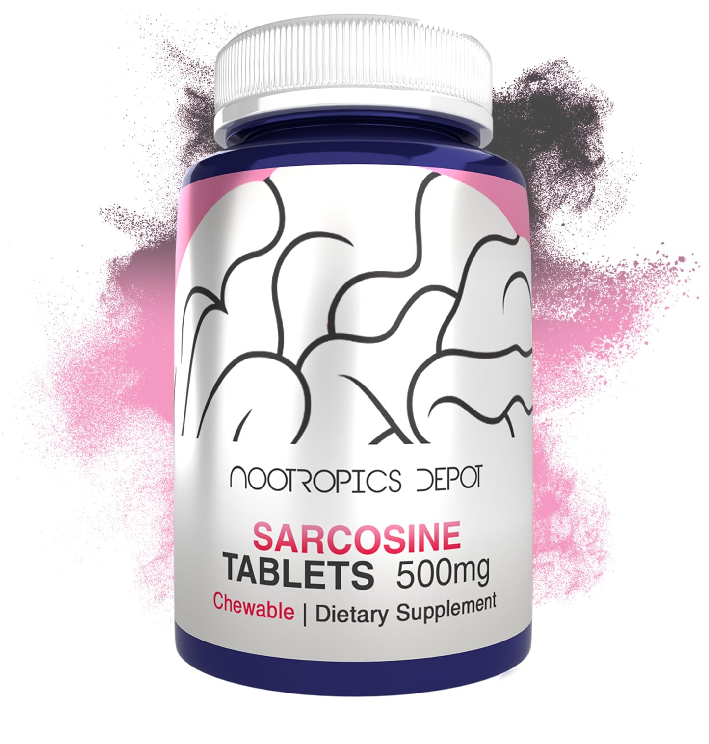 Nootropics Depot Sarcosine Tablets 500mg | 240 Count | Chewable