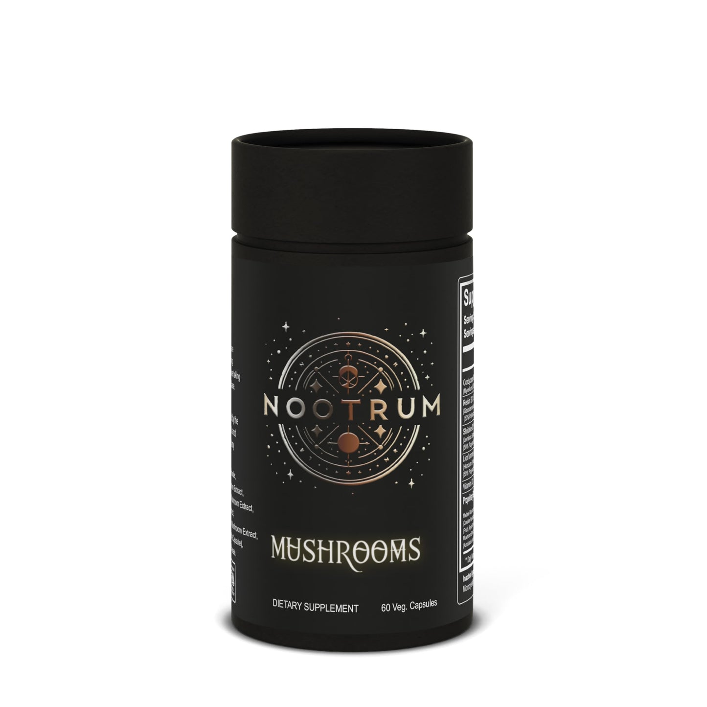 Nootrum Mushrooms | 1 Month Capsule Supply with Lion's Mane, Cordyceps & Reishi