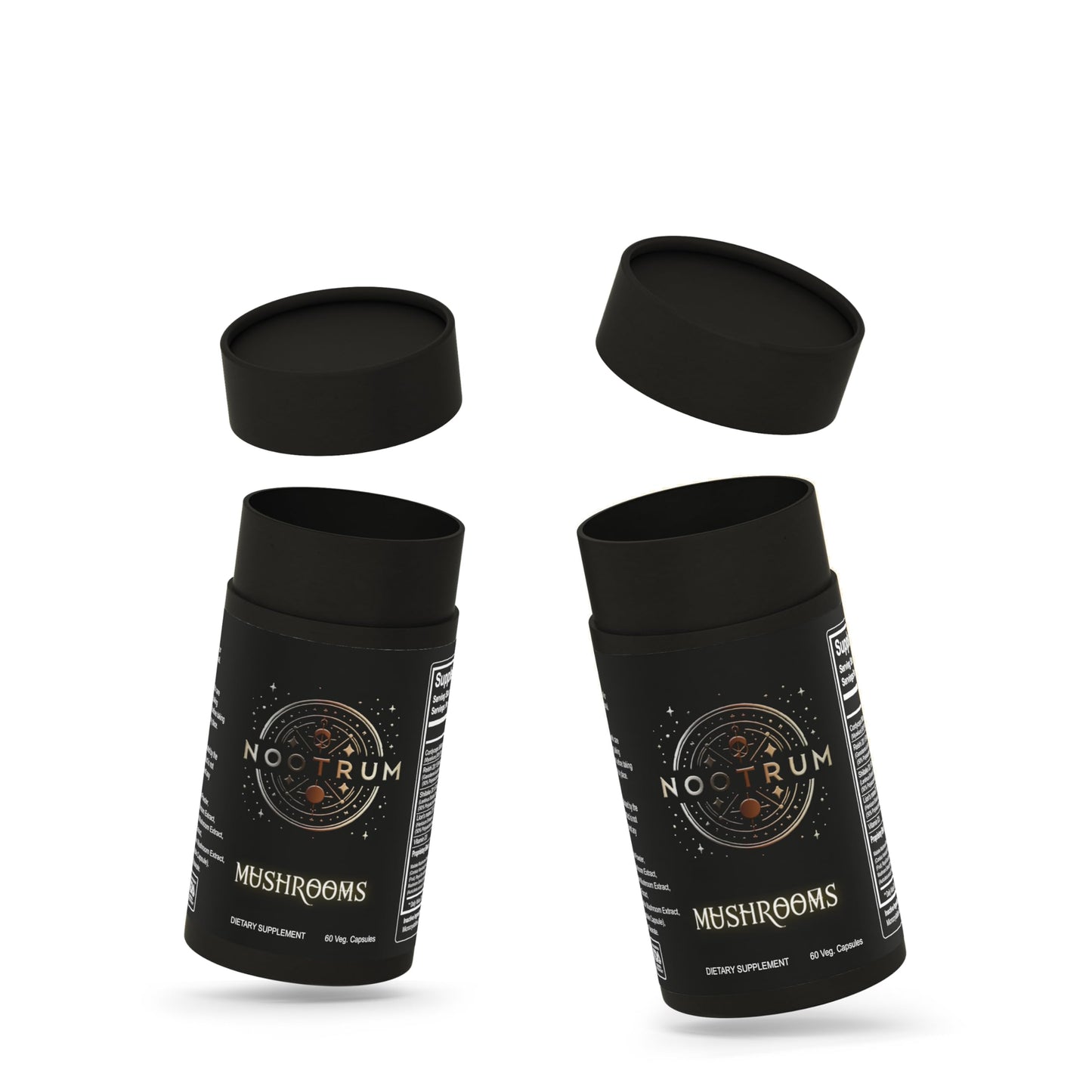 Nootrum Mushrooms | 1 Month Capsule Supply with Lion's Mane, Cordyceps & Reishi