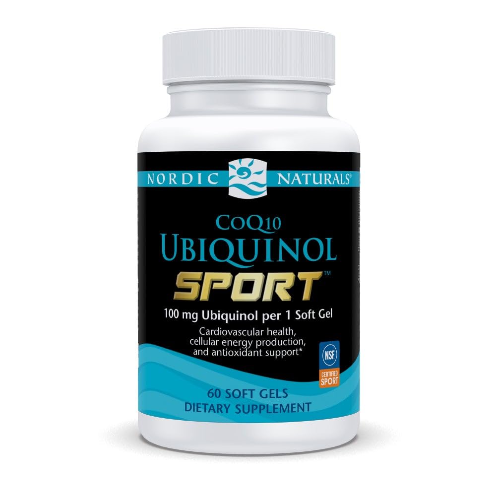 Nordic Naturals Nordic CoQ10 Ubiquinol Sport – 60 Mini Soft Gels, 100 mg