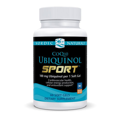 Nordic Naturals Nordic CoQ10 Ubiquinol Sport – 60 Mini Soft Gels, 100 mg
