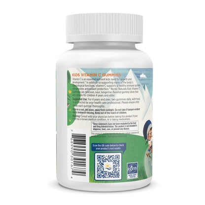 Nordic Naturals Kids Vitamin C Gummies - Tangy Tangerine, 60 Gummies | Vegan Vitamin C for Kids