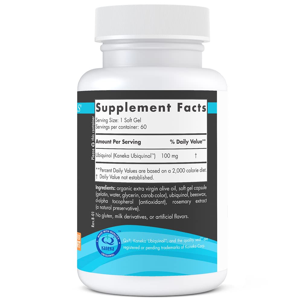 Nordic Naturals Nordic CoQ10 Ubiquinol Sport – 60 Mini Soft Gels, 100 mg