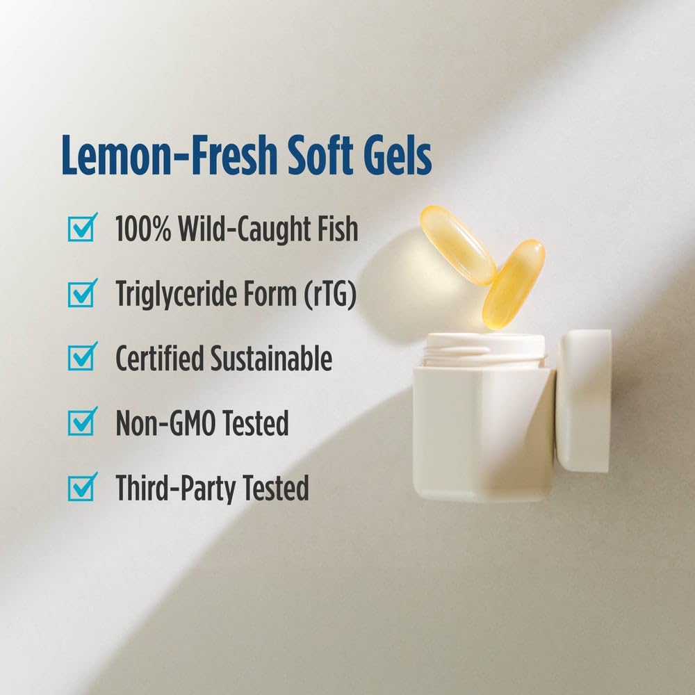 Nordic Naturals Ultimate Omega 2X Lemon - 120 Soft Gels, 2150 mg Omega-3