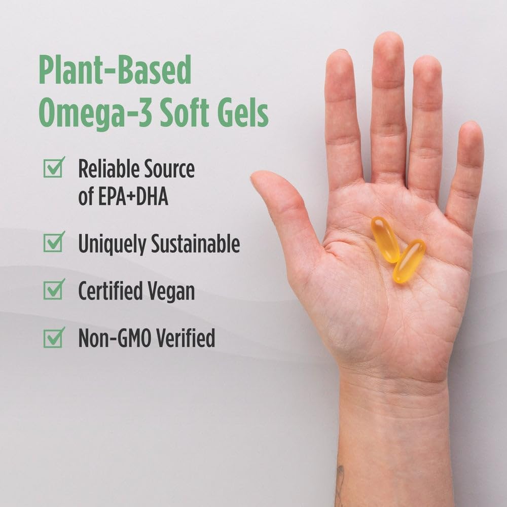 Nordic Naturals Plant-Based Ultimate Omega - Algae EPA & DHA, Lemon, 60 Veggie Soft Gels