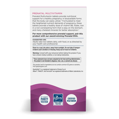 Nordic Naturals Prenatal Multivitamin for Women – 60 Vegetarian Tablets, 22 Essential Nutrients