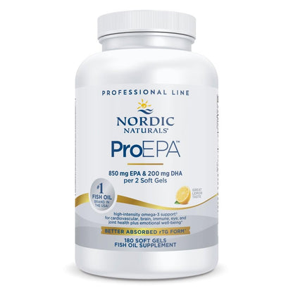 Nordic Naturals ProEPA Lemon 180 Soft Gels | 1210 mg Omega-3 High-Intensity EPA Formula