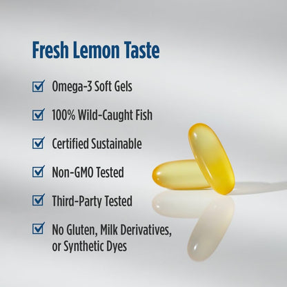 Nordic Naturals ProOmega-D Lemon - 120 Soft Gels | Omega-3 + Vitamin D3
