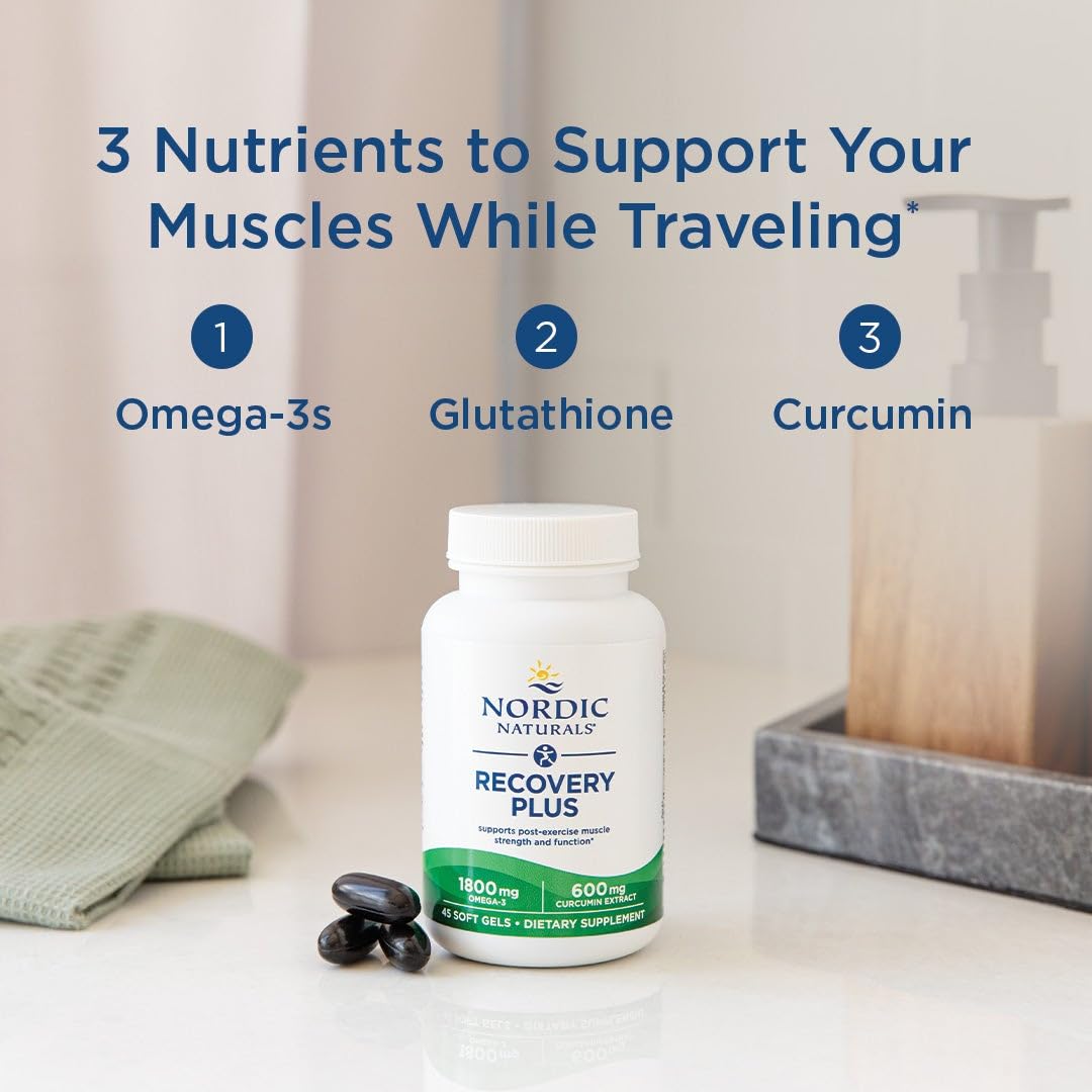 Nordic Naturals Recovery Plus Unflavored 45 Soft Gels, 15 Servings, 1800 mg Omega-3