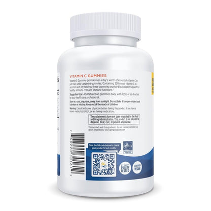 Nordic Naturals Vitamin C Gummies Tart Tangerine – 120 Gummies, 60 Servings per Pack, Vegan & Non-GMO