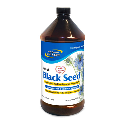 North American Herb & Spice Black Seed Oil 32 fl. oz. – Cardiovascular, Digestive & Immune Support – Non-GMO