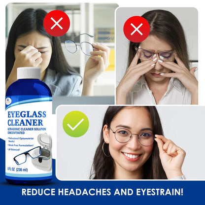NORTHWEST ENTERPRISES Ultrasonic Eyeglass Cleaner Solution – Concentrated Glasses Cleaner for Sonic & Ultrasonic Machines