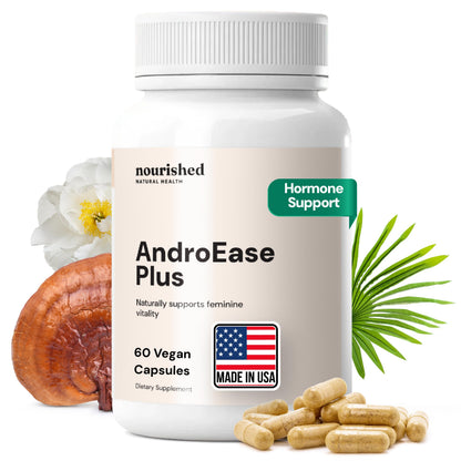 Nourished AndroEase Plus – Vegan Hormone Balance for Women | Zinc, Reishi, Green Tea