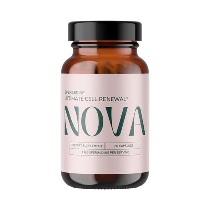 Nova Ultimate Spermidine Supplement - Organic Wheat Germ, Zinc & Thiamine, 60 Capsules