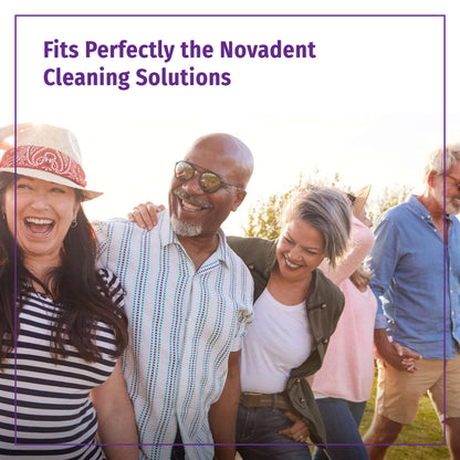 Novadent Dentures Cleaner Soaking Bath – Classic | Cleaning Container for Dental Appliances