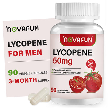 Novafun Lycopene 50mg for Men – Tomato Antioxidant, 90 Veggie Capsules, Cardio & Immune Support