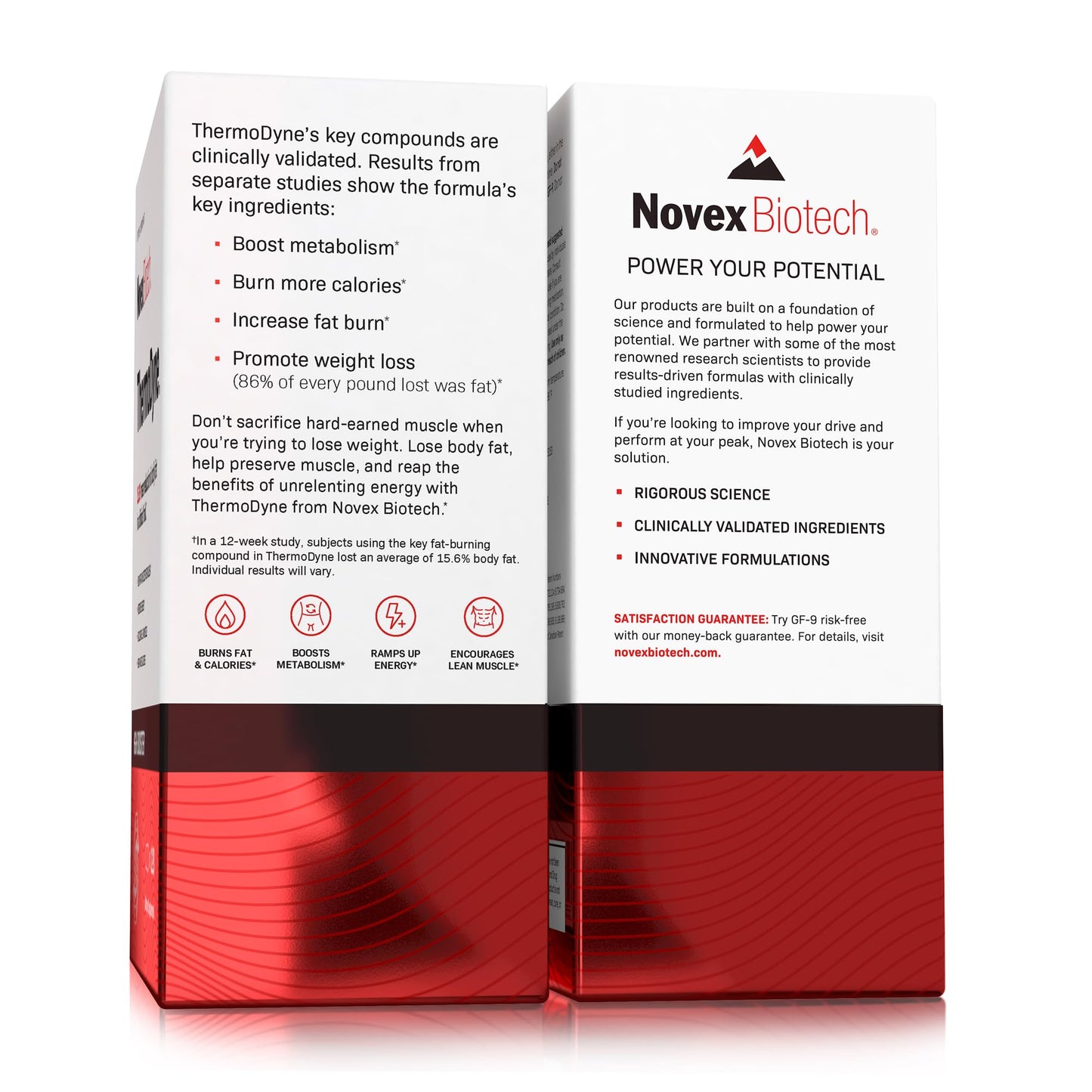 Novex Biotech ThermoDyne – Thermogenic Fat Burner for Men | 120 Count