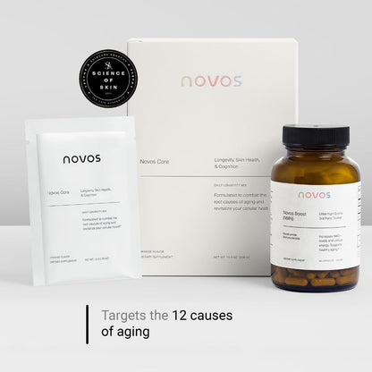 Novos Boost NMN 250 mg – 60 Capsules | Supports NAD+, Cellular Repair & DNA Protection