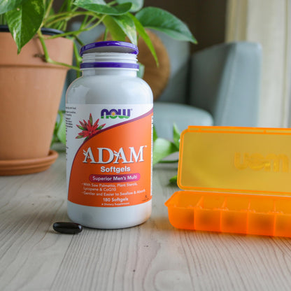 NOW Foods ADAM Men's Multivitamin with Saw Palmetto, Plant Sterols, Lycopene & CoQ10 - 180 Softgels