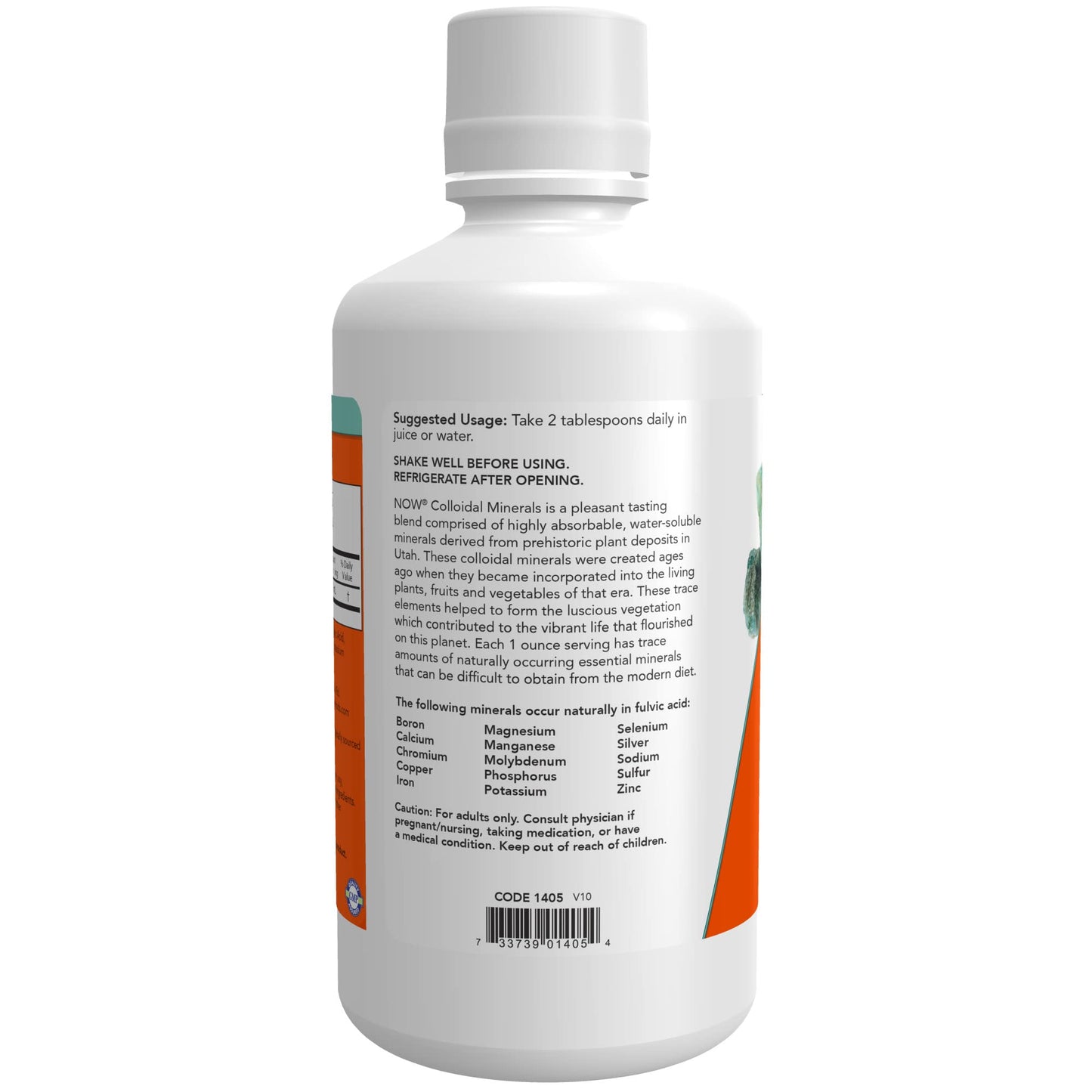 NOW Foods Colloidal Minerals Liquid - Plant Derived Trace Minerals, 32 oz