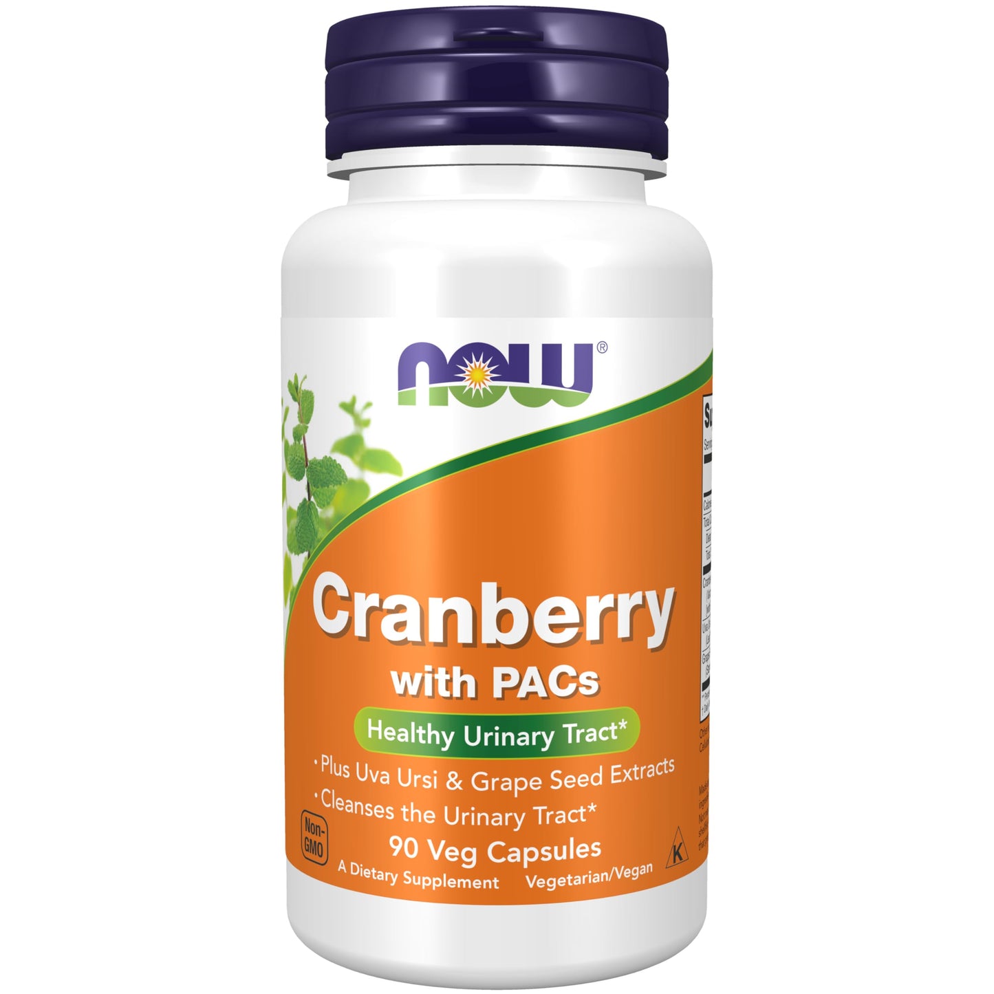 NOW Cranberry with PACs, Uva Ursi & Grape Seed Extracts - 90 Veg Caps