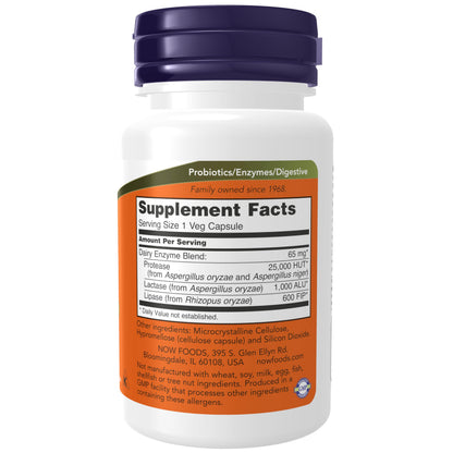 NOW Foods Dairy Digest Complete – Digest Lactose, Dairy Proteins & Fats, 90 Veg Capsules