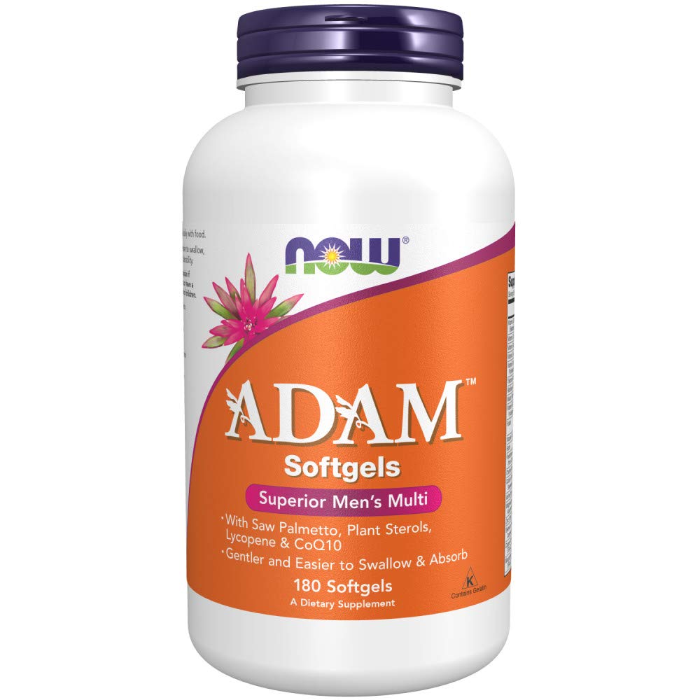 NOW Foods Adam Men's Multivitamin Softgels - 180 Count | Daily Multivitamin for Men