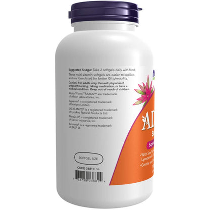 NOW Foods Adam Men's Multivitamin Softgels - 180 Count | Daily Multivitamin for Men