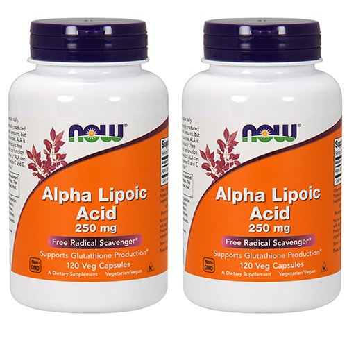 NOW Foods Alpha Lipoic Acid 250 mg – 120 Veg Capsules (2 Pack)