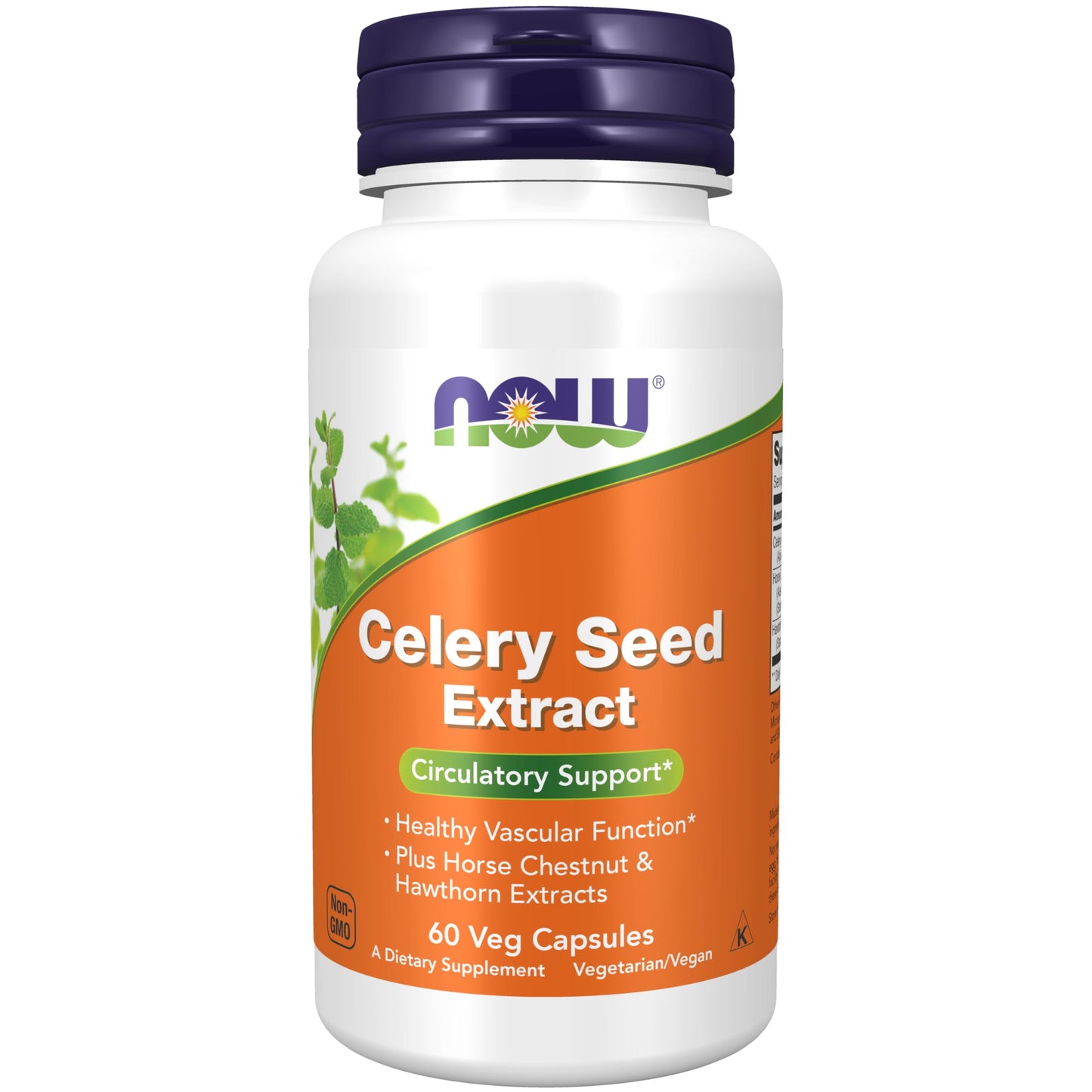 NOW Foods Celery Seed Extract with Horse Chestnut & Hawthorn – 60 Veg Capsules