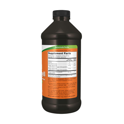 NOW Foods Chlorophyll Liquid, Unflavored, 100 mg/Teaspoon, 16 fl oz