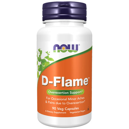 NOW Foods D-Flame with Herbs – Overexertion Support, 90 Veg Capsules