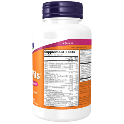 NOW Foods Daily Vits with Fruit & Veggie Blend – Lutein & Lycopene, 120 Veg Capsules