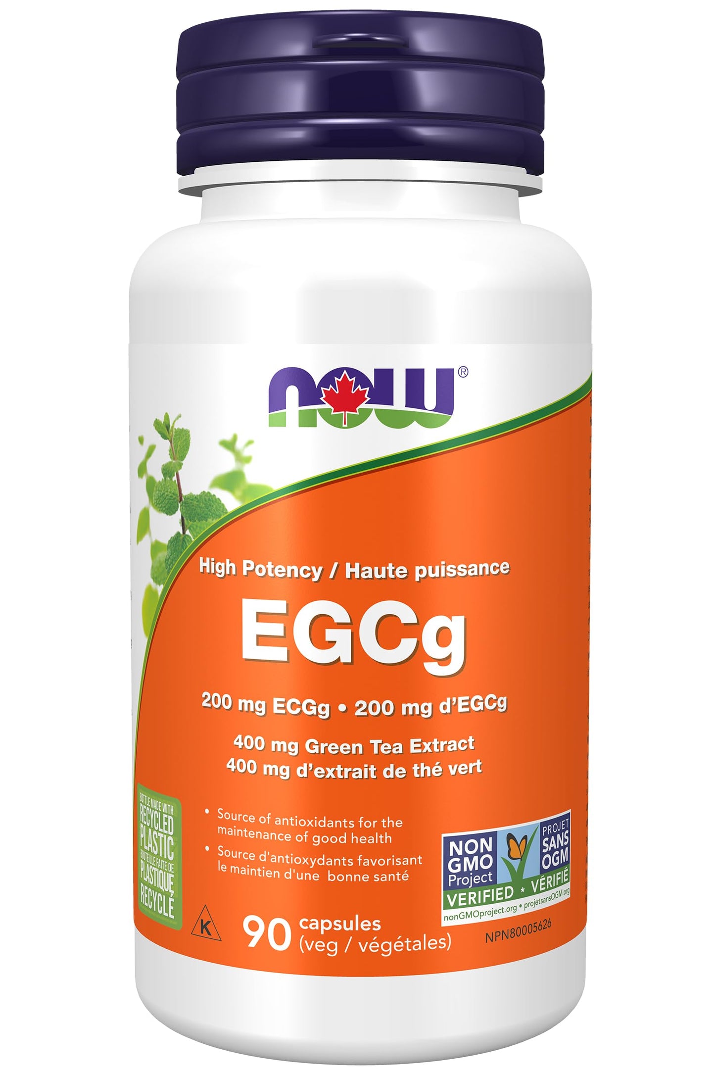 NOW Foods Supplements, EGCg Green Tea Extract 400 mg, Free Radical Scavenger*, 90 Veg Capsules