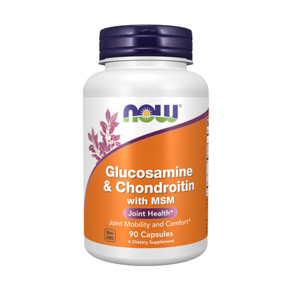 NOW Foods Glucosamine & Chondroitin with MSM – Joint Health, Mobility & Comfort, 90 Veg Capsules